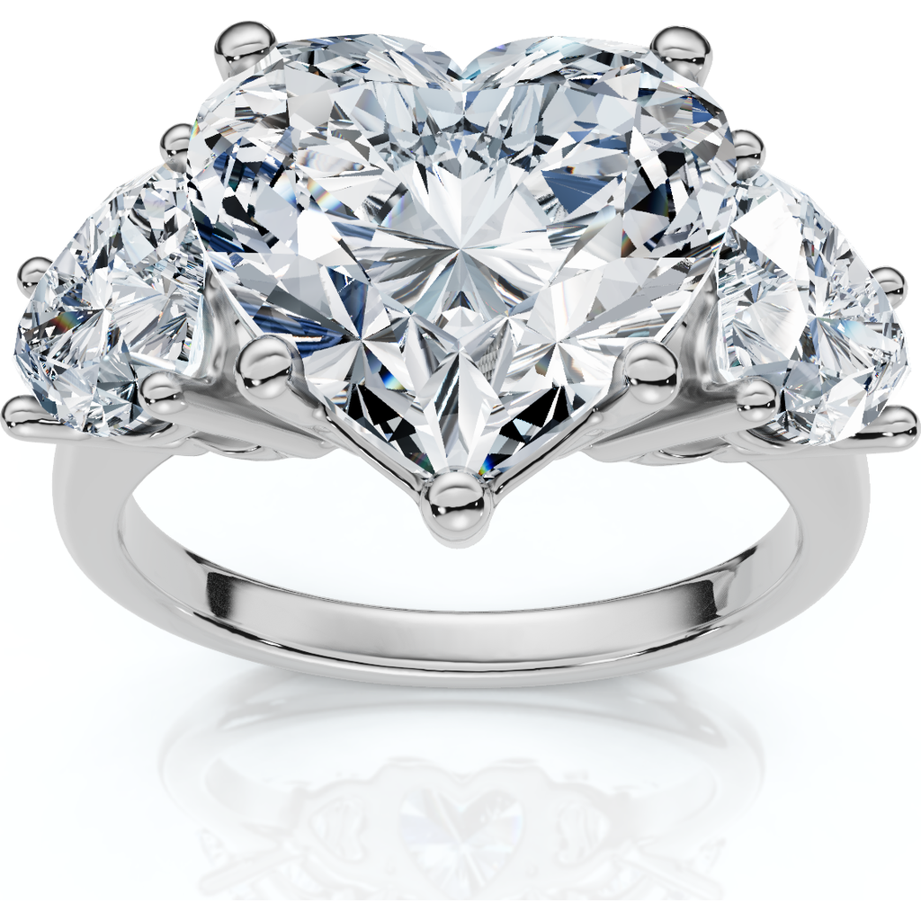 Bliss Diamond Certified 5ct Heart Shape Diamond Engagement Ring 14k Gold Or Platinum Lab Grown In 14k White Gold