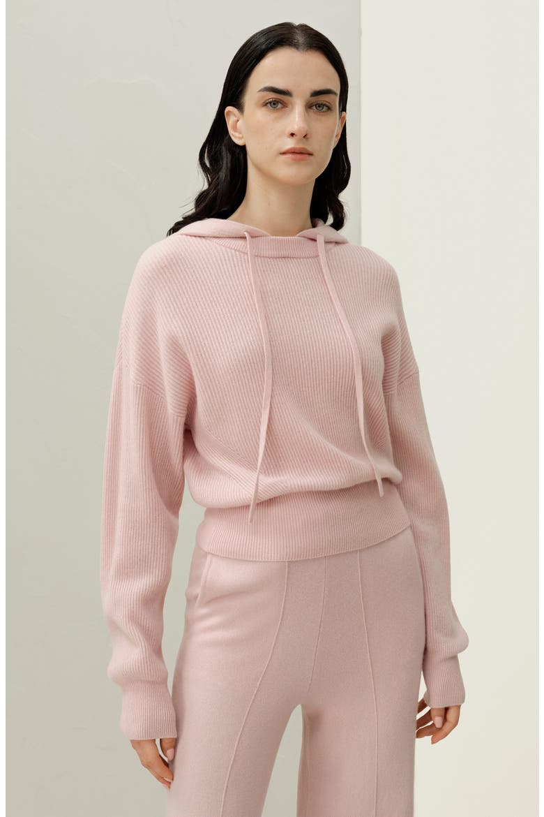 Women's Eshe 2-in-1 Cashmere Detachable Hoodie, Alternate, color, Rosy Pink