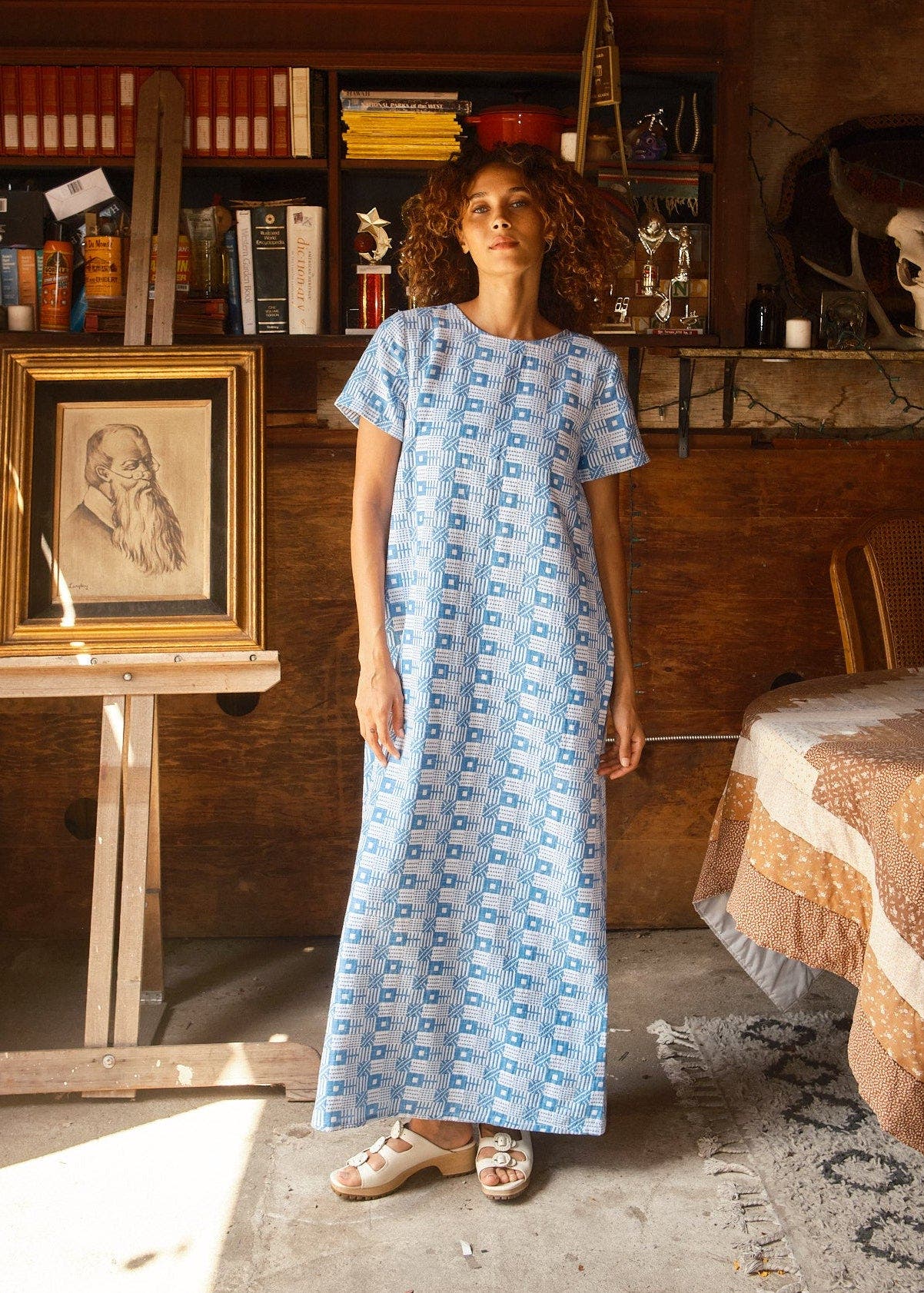 Ace & Jig Mette Button Back Belted A-line Maxi Dress (Women) | Nordstrom