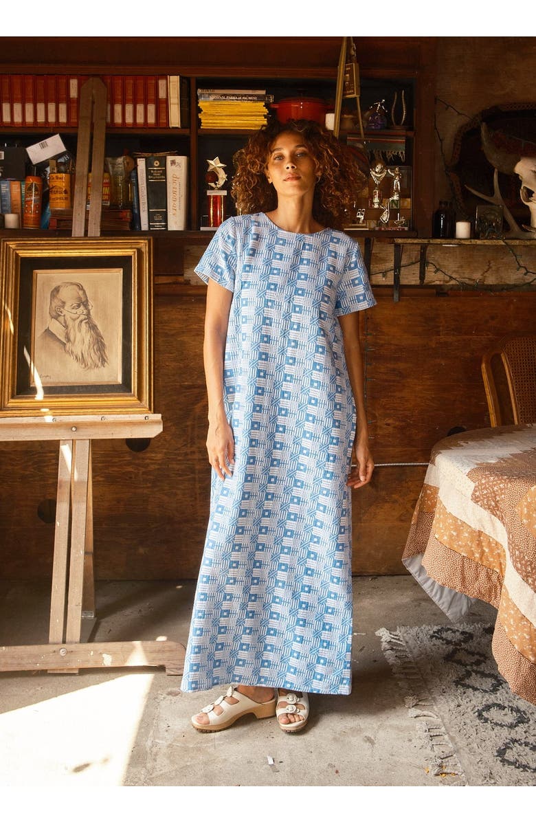 Ace & Jig Mette Button Back Belted A-line Maxi Dress, Alternate, color, Lisbon