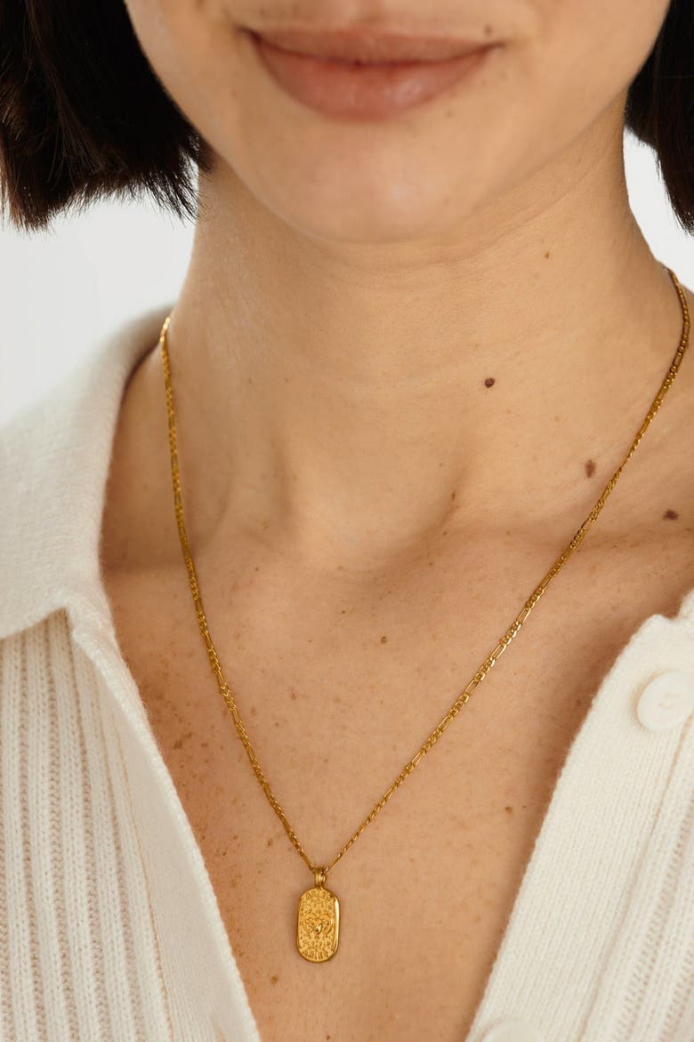 'Aries' Waterproof Gold Zodiac Necklace, Alternate, color, GOLD