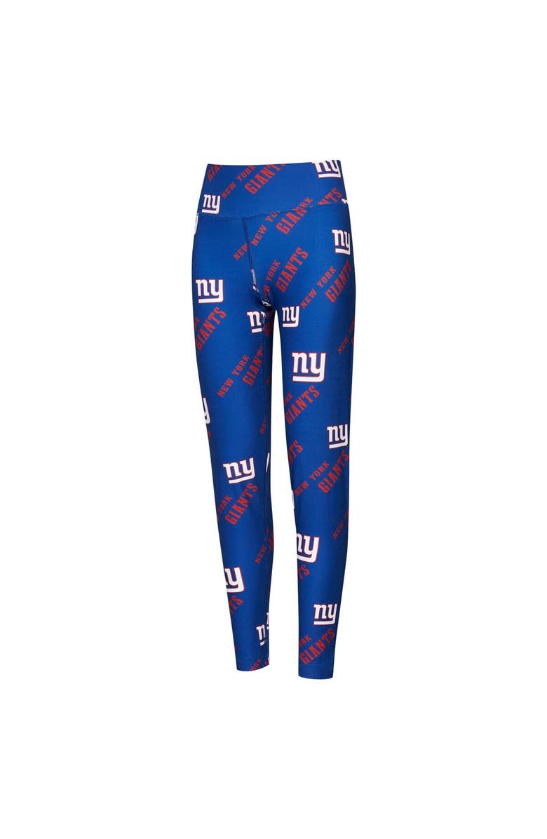 CONCEPTS SPORT Women's Concepts Sport Royal New York Giants Breakthrough Allover Print Knit Sleep Leggings, Alternate, color, Royal