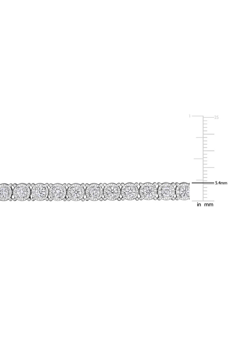 3-1/8 CTW Lab-Grown Diamond Tennis Bracelet, Alternate, color, Sterling silver