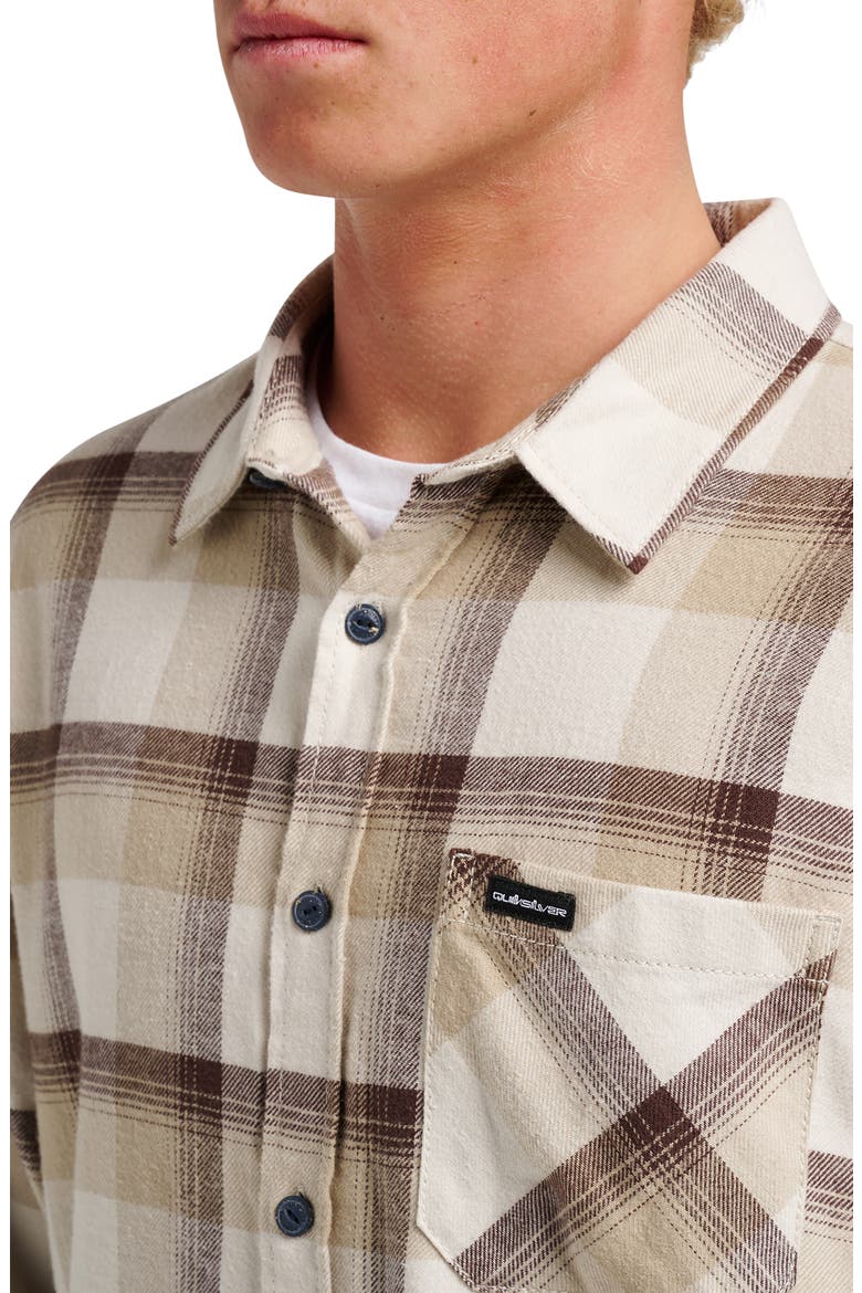 Penmar Check Cotton Flannel Button-Up Shirt, Alternate, color, SILVER BIRCH