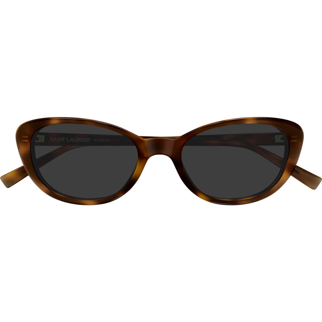 Saint Laurent 52mm Cat Eye Sunglasses In Brown