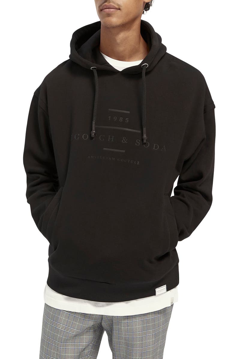 Scotch & Soda Logo Graphic Hoodie, Main, color,