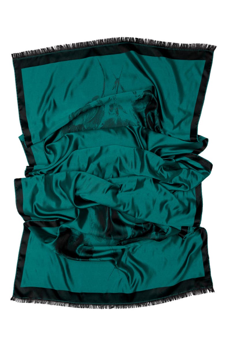 Elizabetta Fortuna - Silk Scarf/Shawl for Women, Alternate, color, Emerald Green