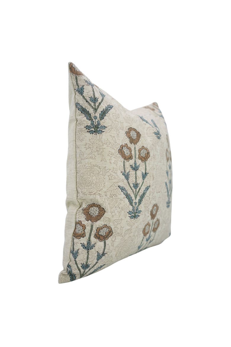 Amitabh Floral Block Design Pillow Cover, Alternate, color, Brown