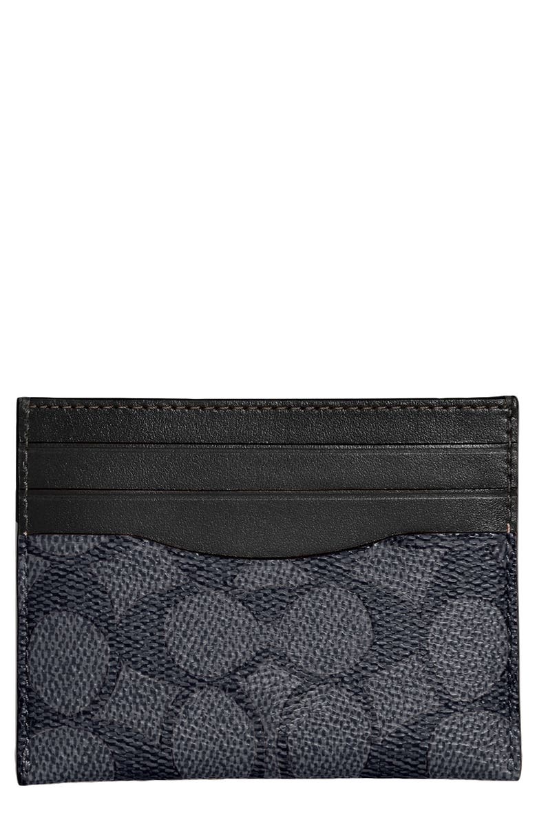 COACH Signature Card Case, Main, color, 