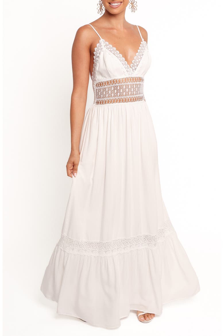 Kiran Lace Maxi Dress, Main, color, WHITE