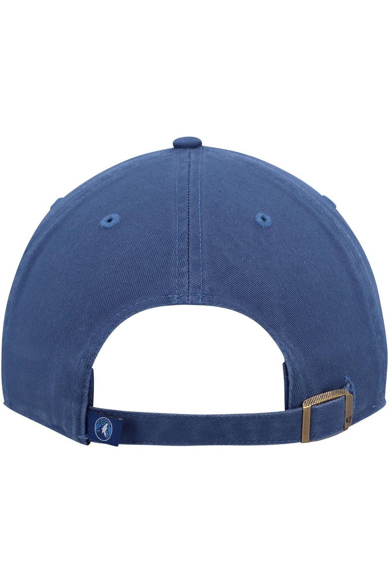 Men's '47 Navy Minnesota Timberwolves Team Clean Up Adjustable Hat, Alternate, color, NAVY