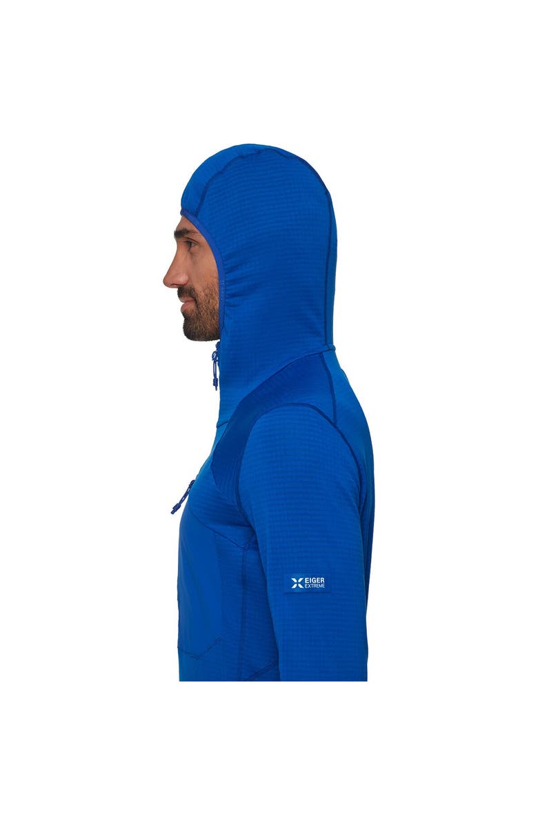 Mammut Eiger Nordwand Advanced Fl 1/2-Zip Hooded Jacket - Men's, Alternate, color, Eiger Blue