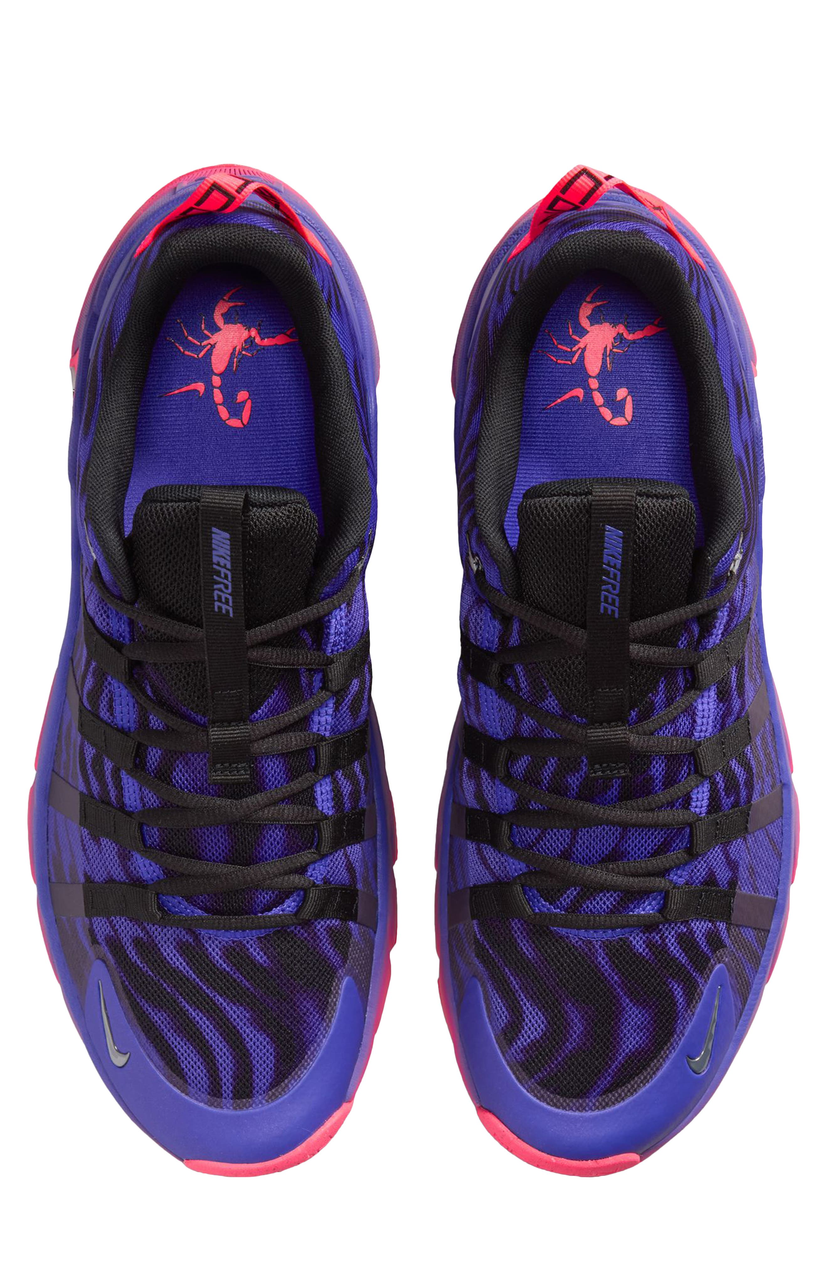 Free Metcon 7 AMP Training Shoe, Alternate, color, BLACK/ HYPER PUNCH/ INDIGO