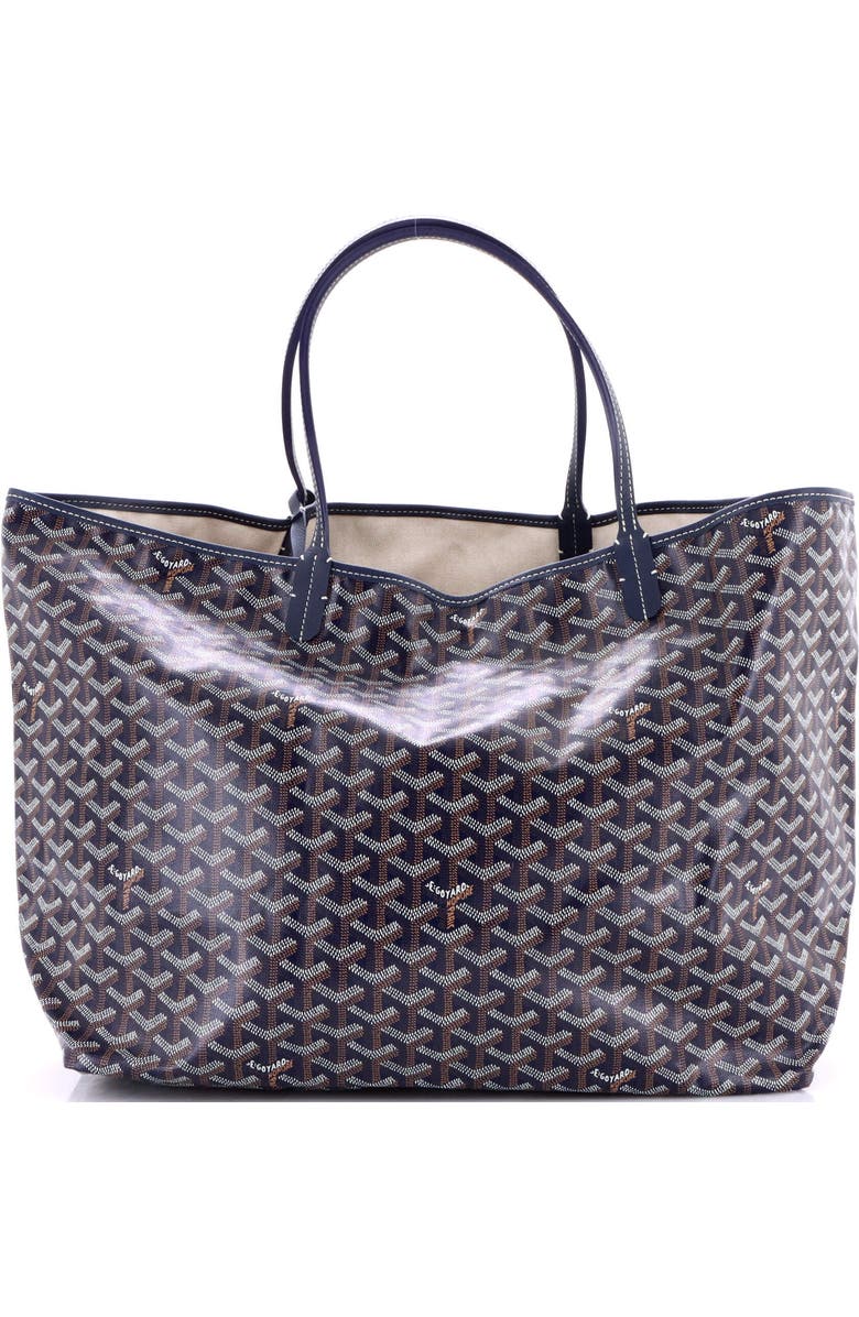 Pre-Owned Goyard Saint Louis Tote Coated Canvas GM, Main, color, Blue