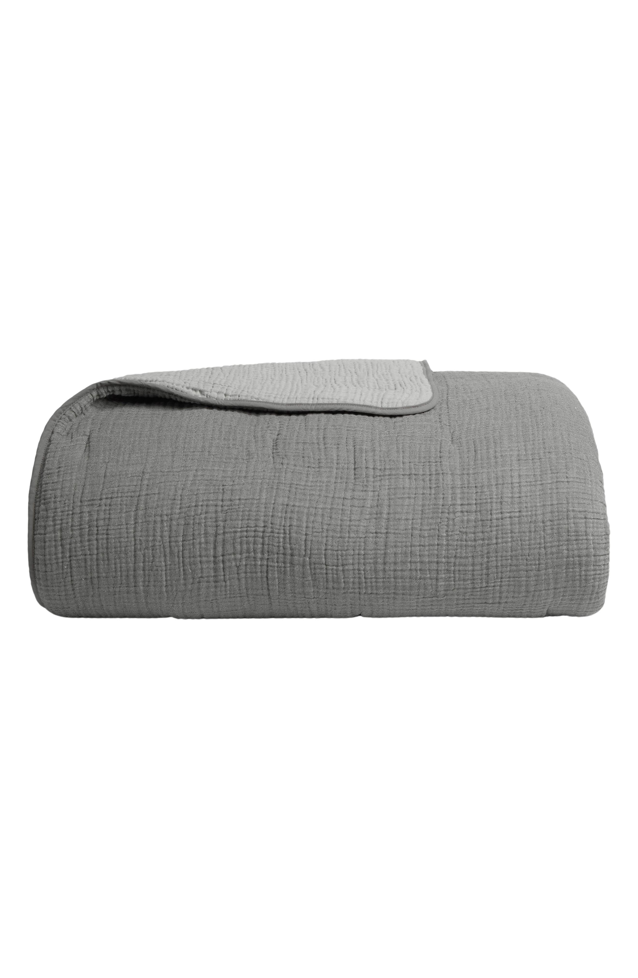 Parachute Cloud Organic Cotton Quilt in Steel And Smoke 