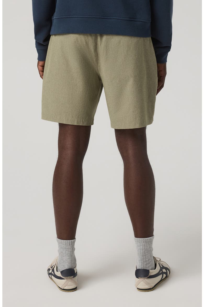 Aim Elastic Waist Woven Shorts, Alternate, color, ARTICHOKE LINEN TEXTURE