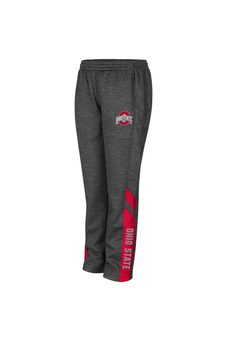 Youth Colosseum Heathered Charcoal Ohio State Buckeyes Fleece Pants, Alternate, color, Heather Charcoal