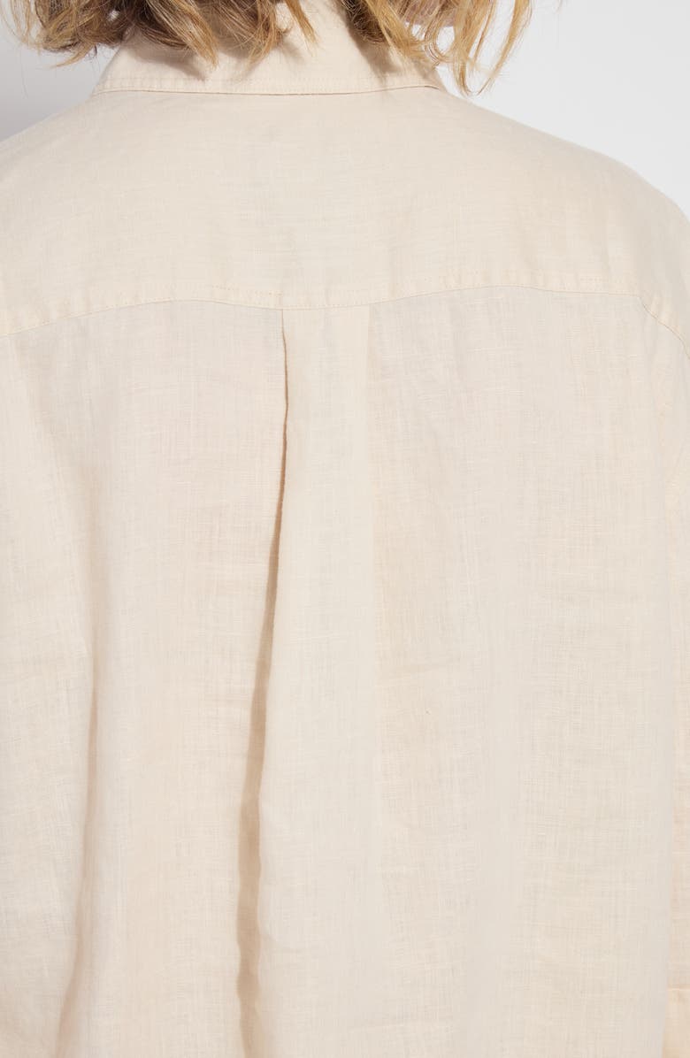 Lysse Roxanna Embroidered Linen Button-Up Shirt, Alternate, color, Sailcloth