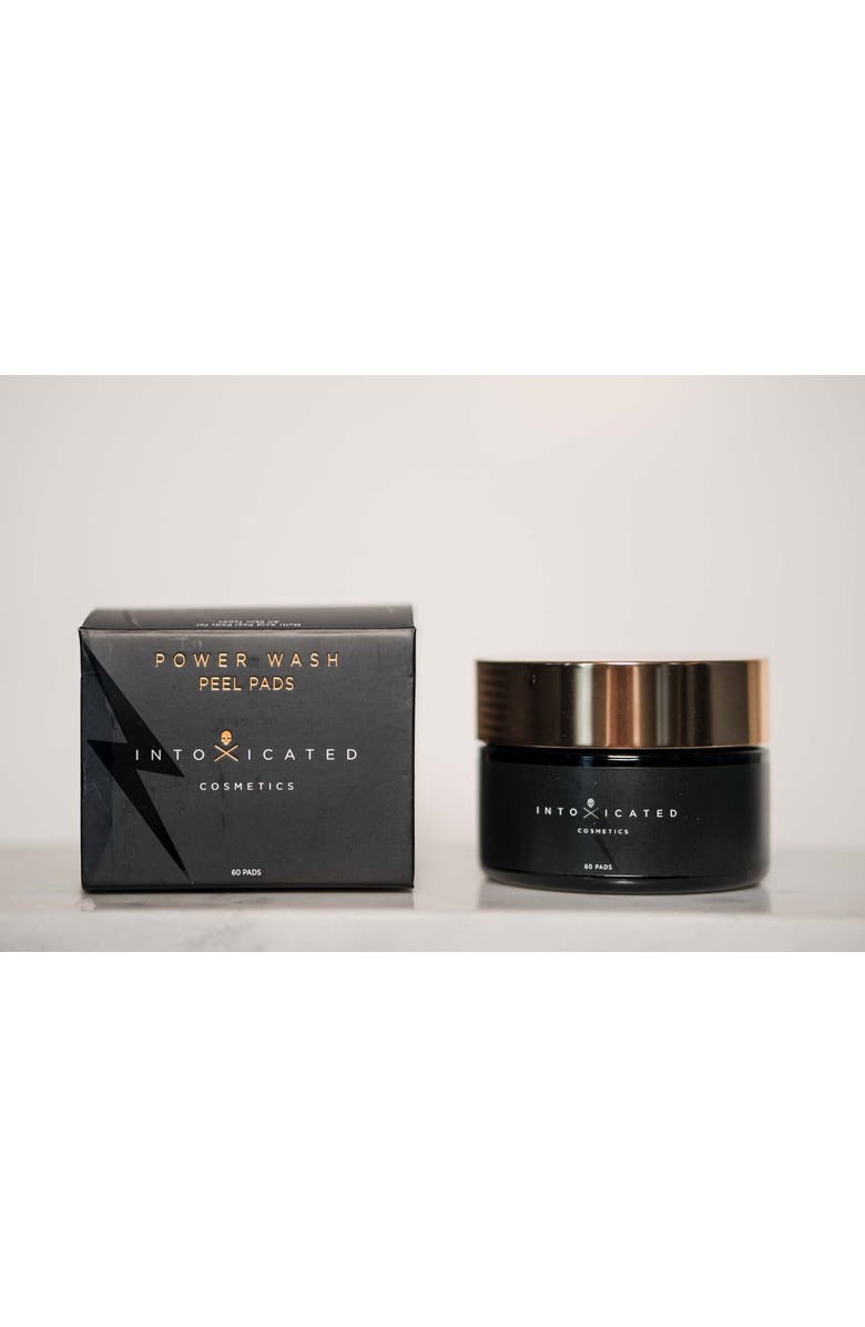 Intoxicated Cosmetics Power Wash Peel Pads | 60 Pads | Multi-Acid | Exfoliating | Cleansing | Retexturizing | AHA | Glycolic & Lactic, Alternate, color, NO COLOR