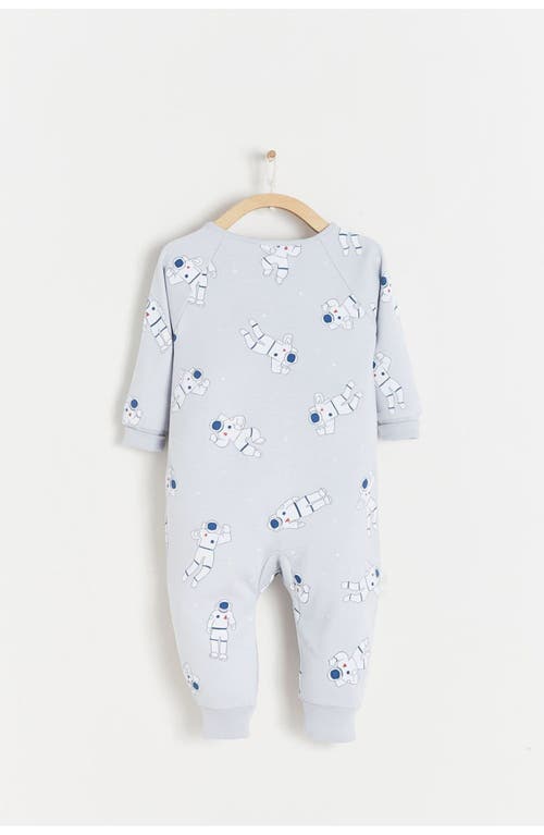 Babycottons Cosmos Glow One-piece Pajamas In Grey