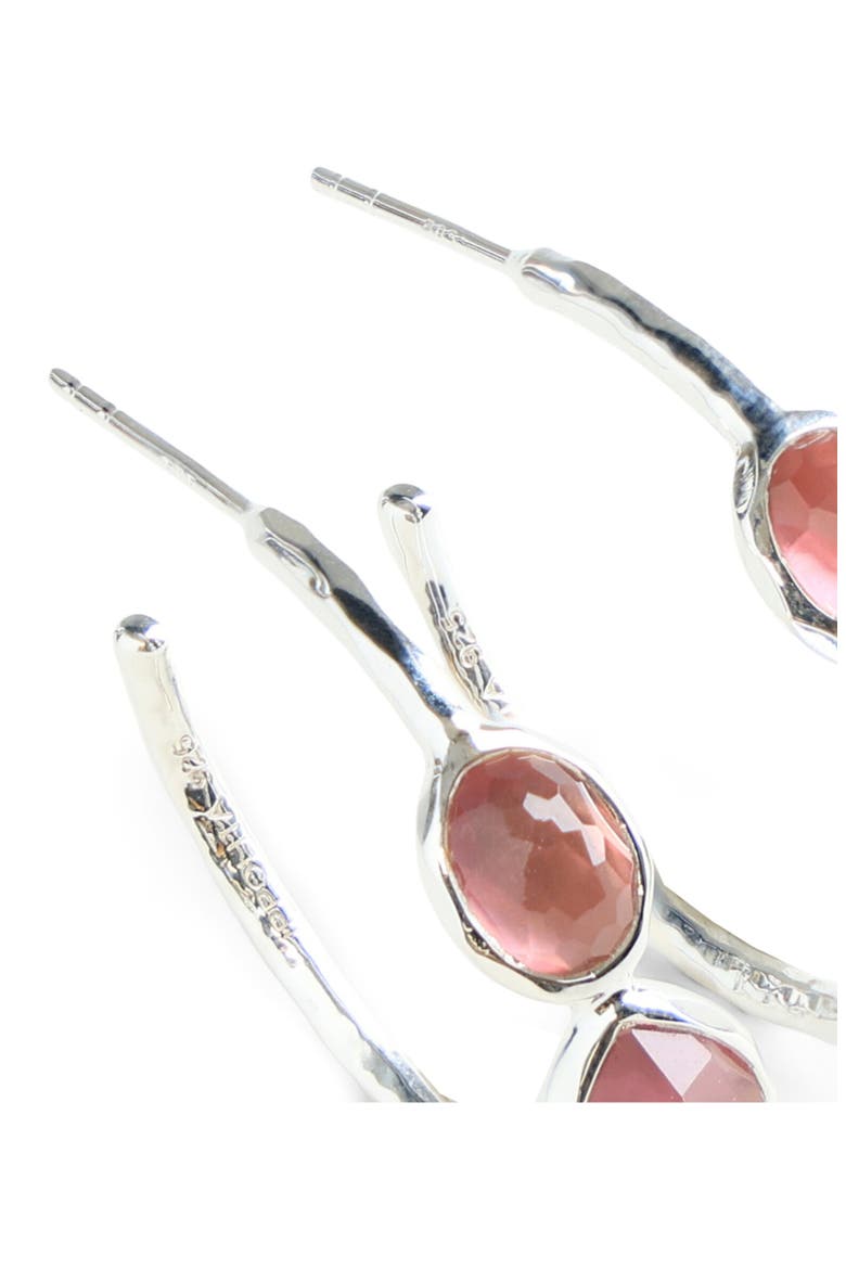 Wonderland Hoop Earrings, Alternate, color, SILVER/ COSMO