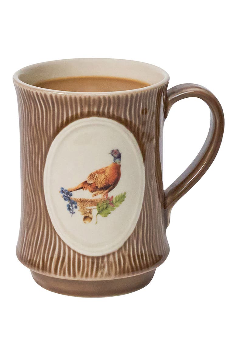 Forest Walk Pheasant Mug, Alternate, color, CAFE AU LAIT