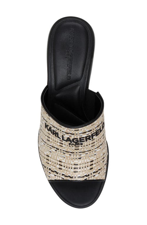 Karl Lagerfeld Paris Harford Sandal In Natural/black