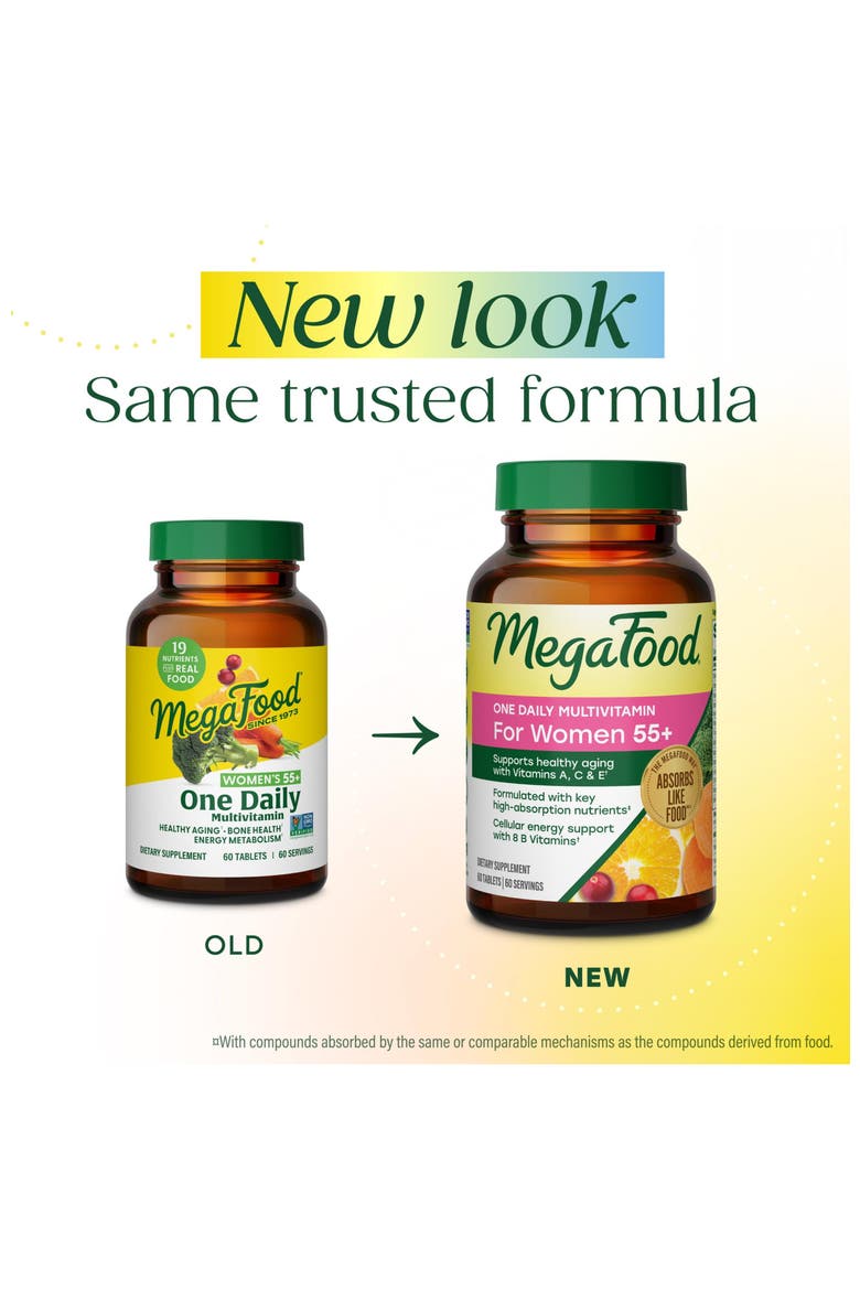 One Daily Multivitamin for Women 55+ with Methylated B12, Healthy Aging, Vegetarian, 60 Tablets, Alternate, color, None