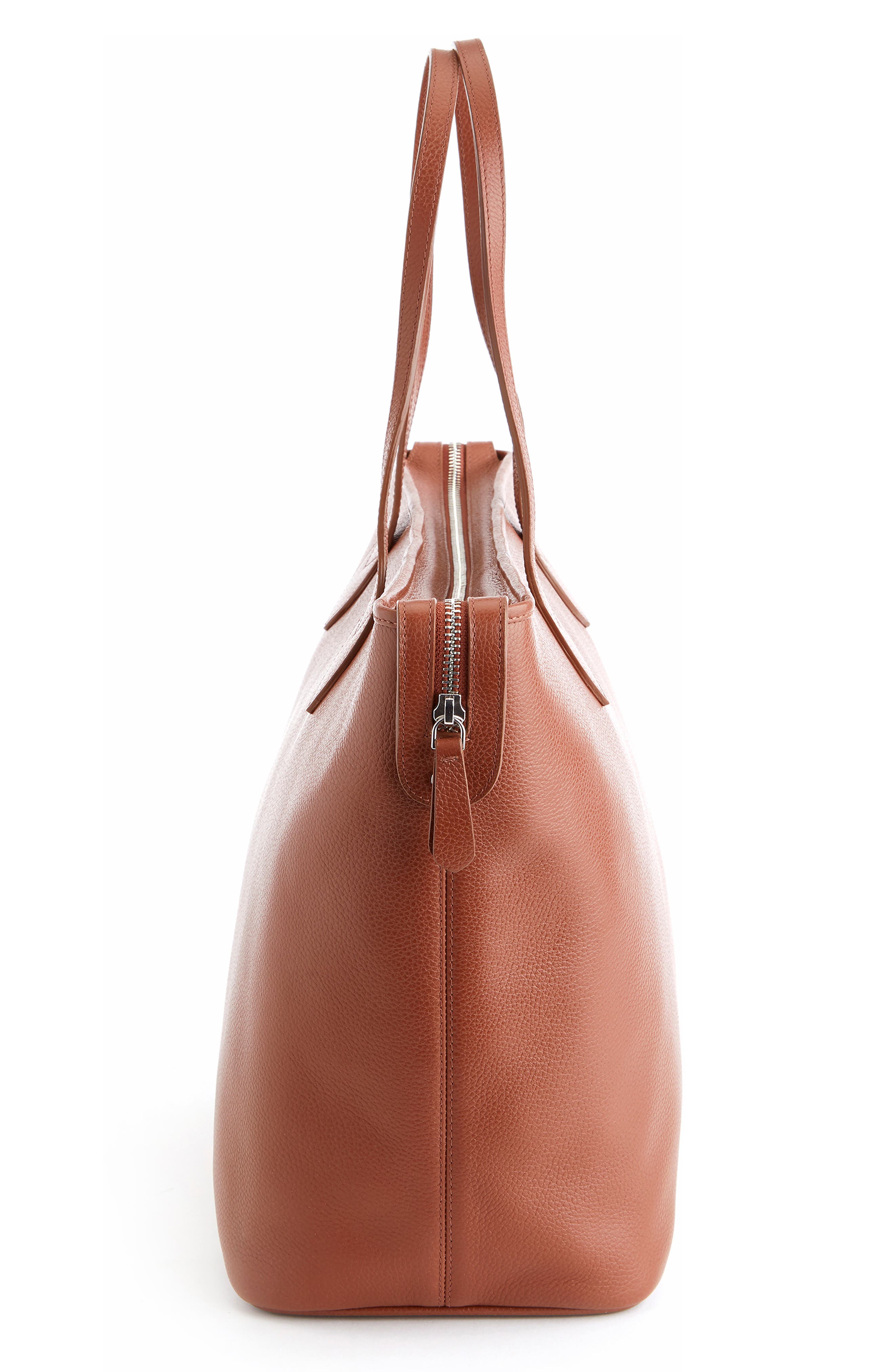 Leather Tote with Wristlet, Alternate, color, TAN