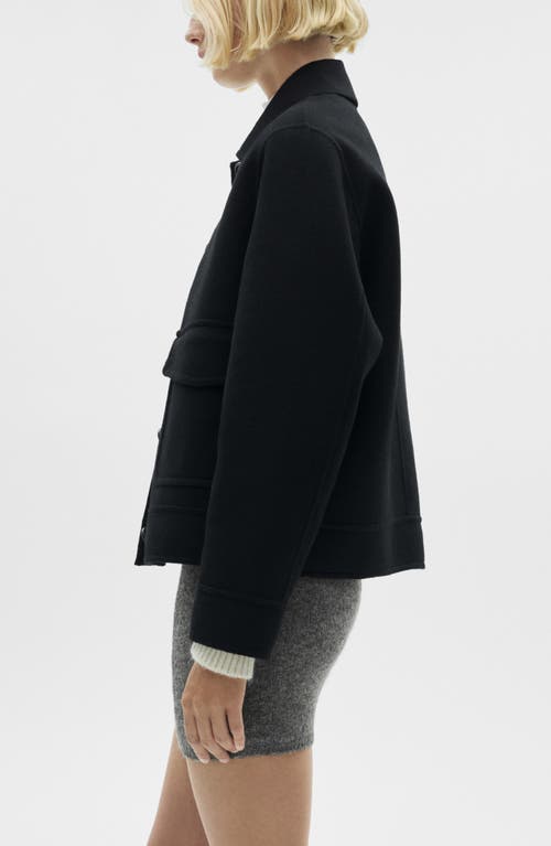 Mango Marbled Knitted Mini-skirt Black In Charcoal