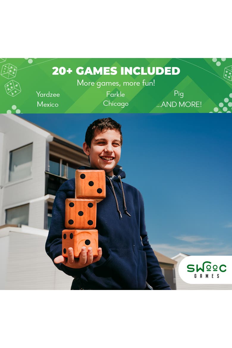 Yardzee & Yard Farkle Giant Dice, Alternate, color, Green