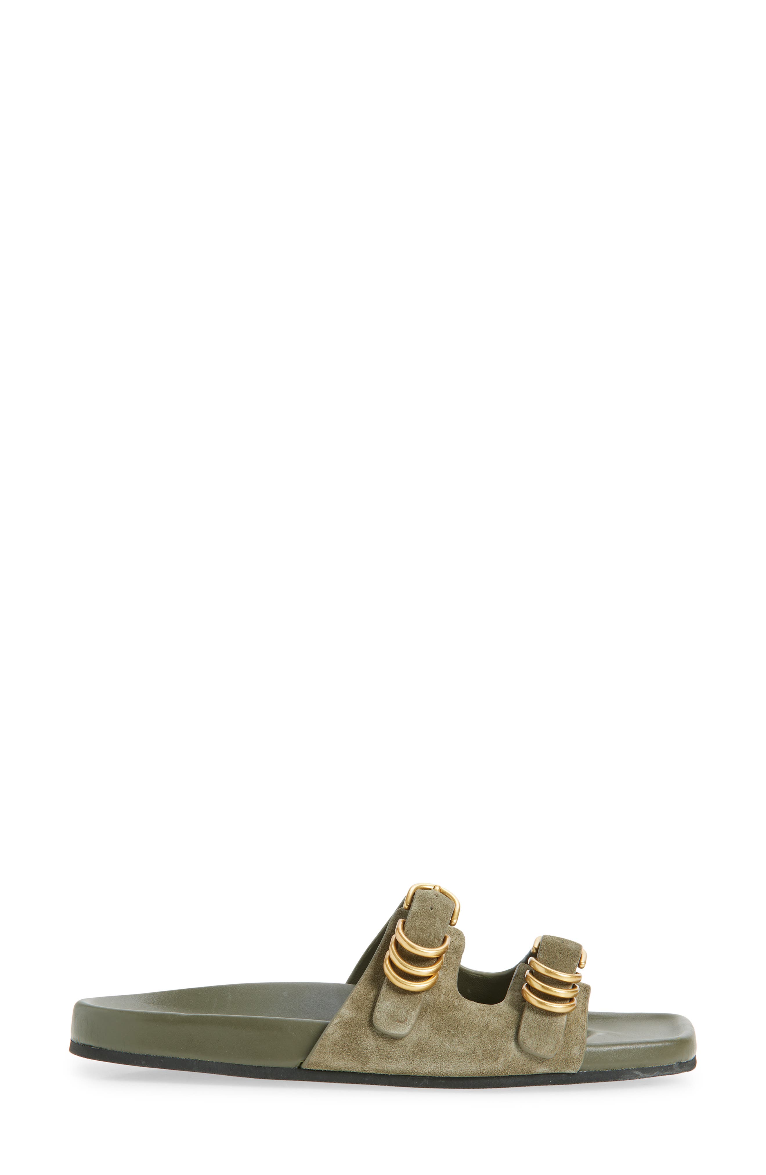 Rue Slide Sandal, Alternate, color, OLIVE SUEDE