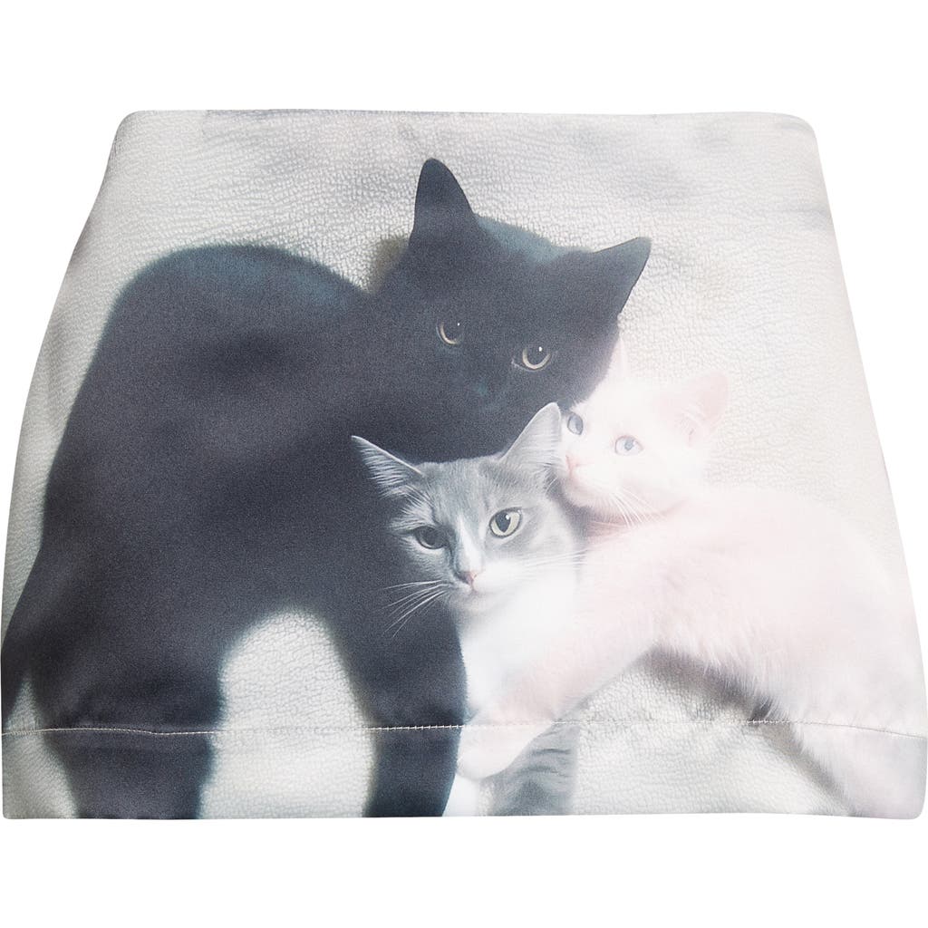 Ashley Williams Kitten Trio Miniskirt In Gold