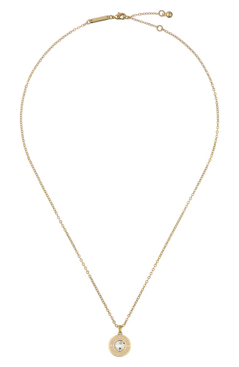 Ted Baker Cherlie Crystal Button Pendant Necklace, Alternate, color, 