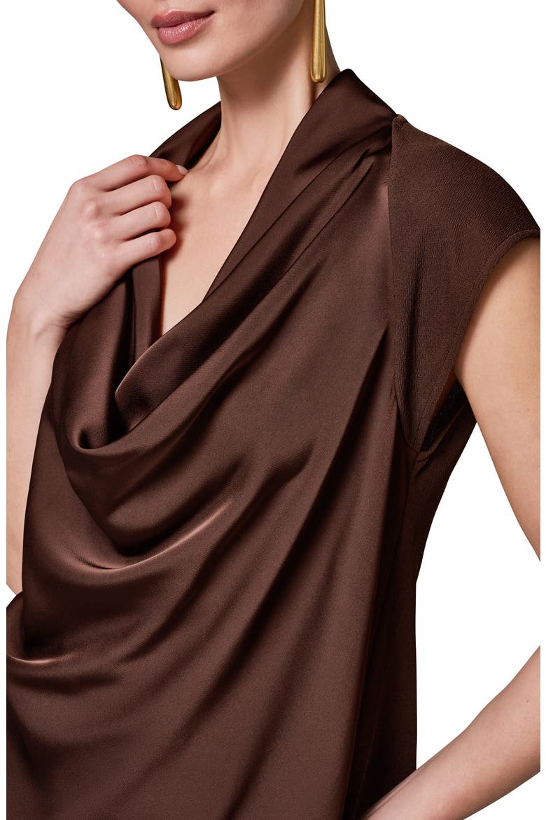 Cowl Neck Mixed Media Top, Alternate, color, CANYON