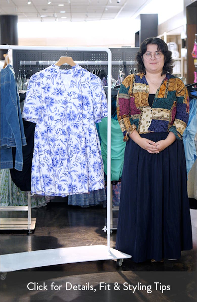 Maeve Floral Dixie Tiered Cotton Dress, sales video thumbnail