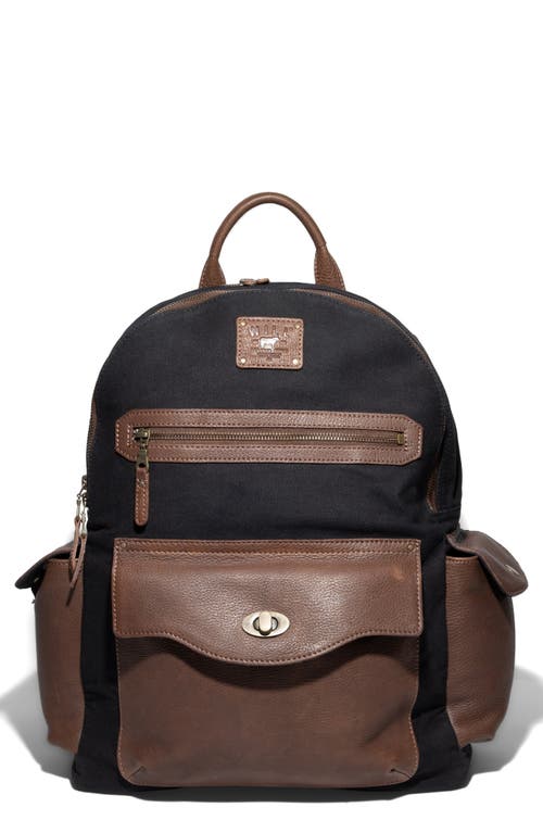 Will Leather Goods Canvas & Leather Backpack In Multi