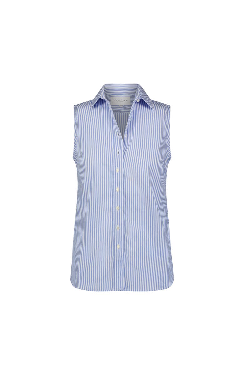 The Shirt by Rochelle Behrens The Sleeveless Shirt, Alternate, color, Blue And White Stripe