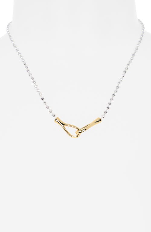 Nordstrom Rack Demi Fine Ball Chain Interlocking Link Pendant Necklace In Multi