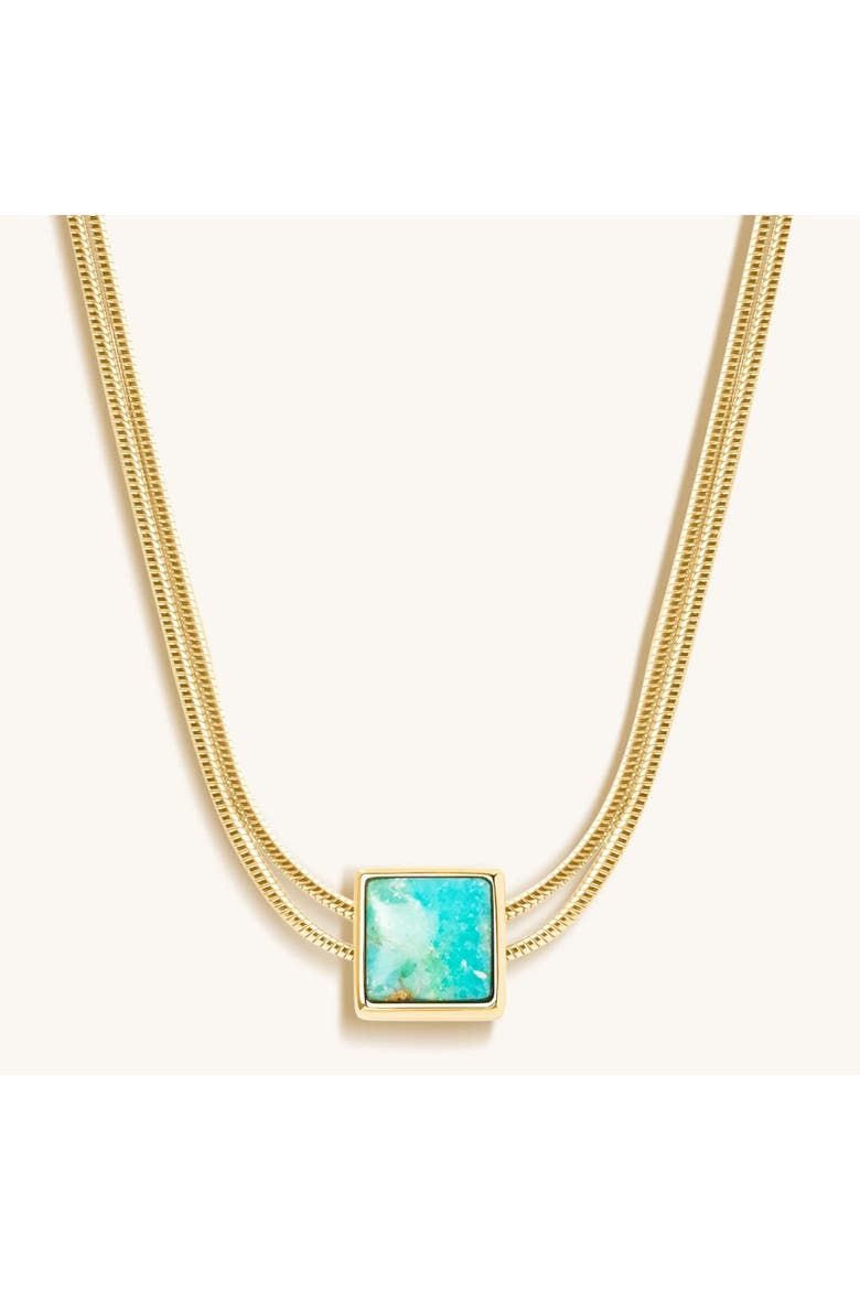 Soothe & Heal - Turquoise Evil Eye December Birthstone Necklace, Alternate, color, Gold/Turquoise