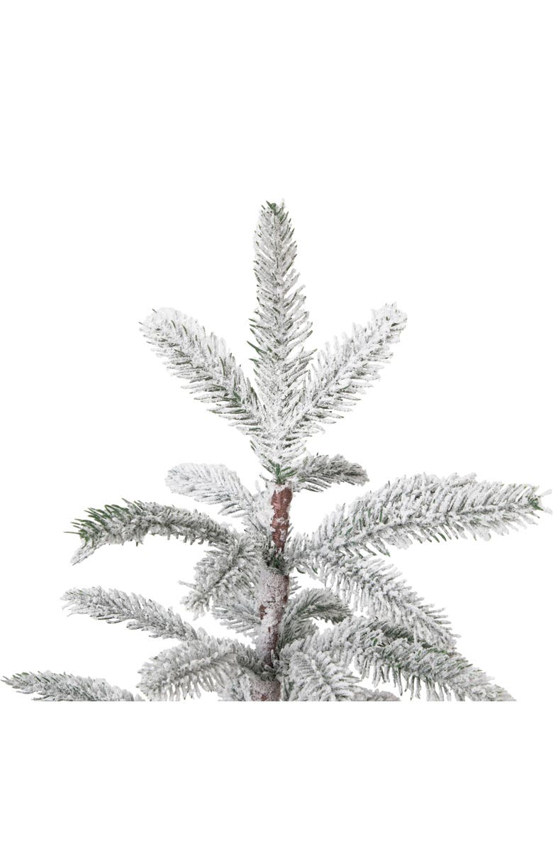 Northlight Heavily Flocked Potted Artificial Christmas Sprucetree - 24" - Unlit, Alternate, color, Green