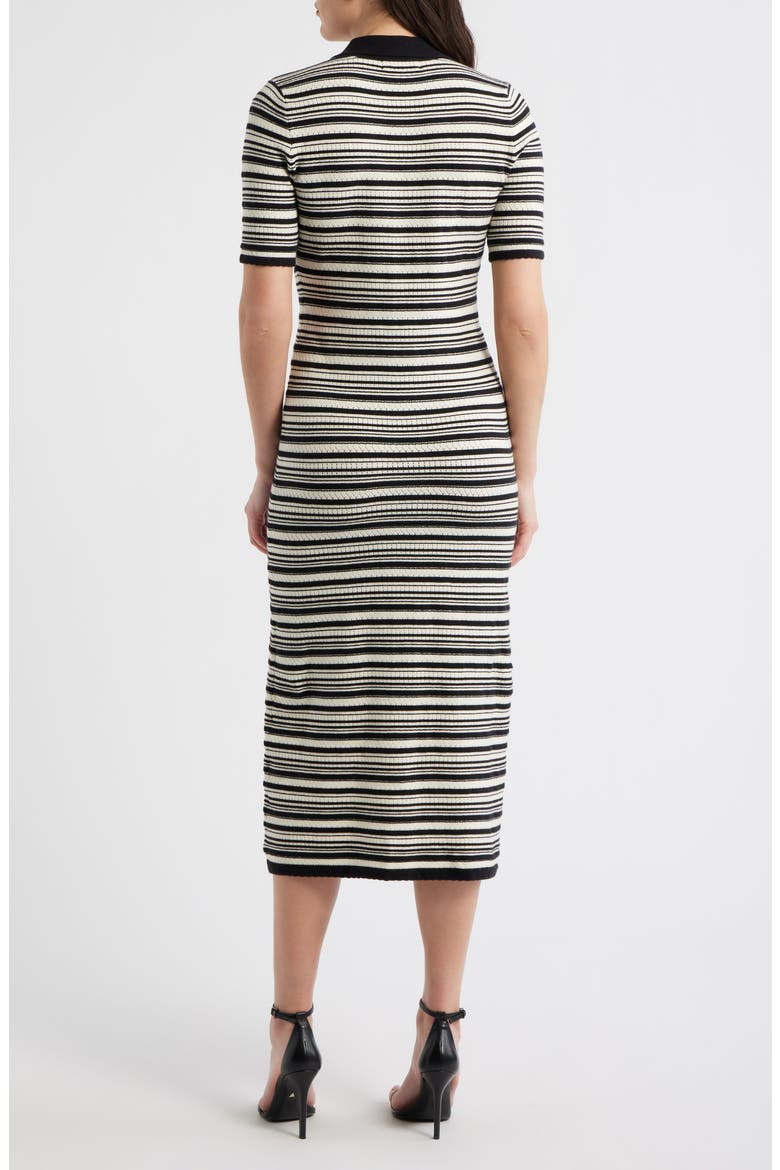 The Lucine Midi Sweater Dress, Alternate, color, NOIR/ IVORY