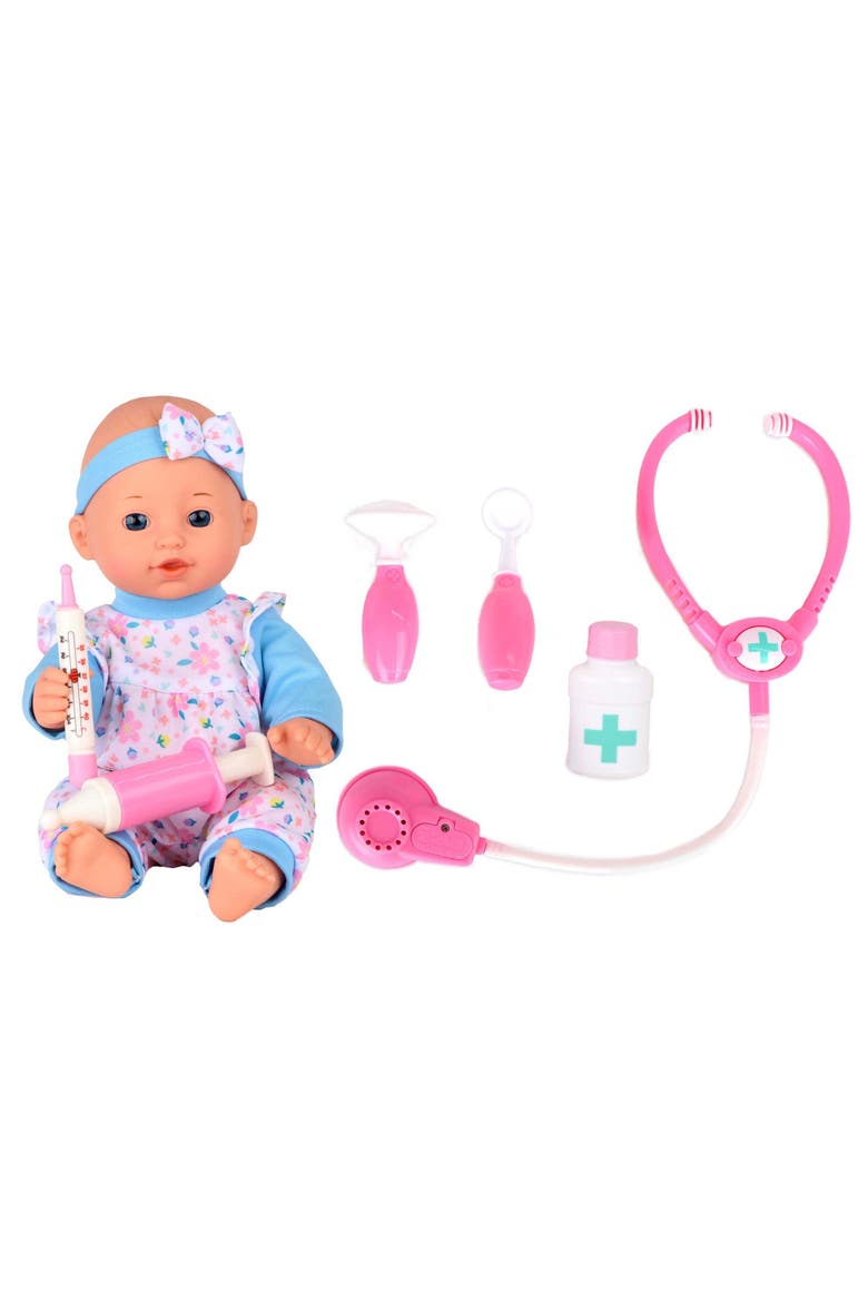 Gigo 12 Inch Baby Doll with Medical Set, Main, color, Multicolored
