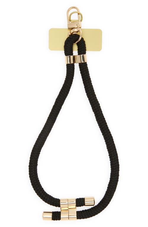 Chelsea28 Paracord Phone Strap in Black- Gold at Nordstrom