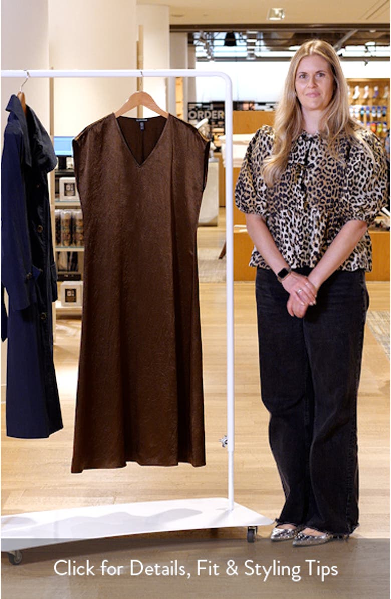 Crinkled Satin Dress, sales video thumbnail