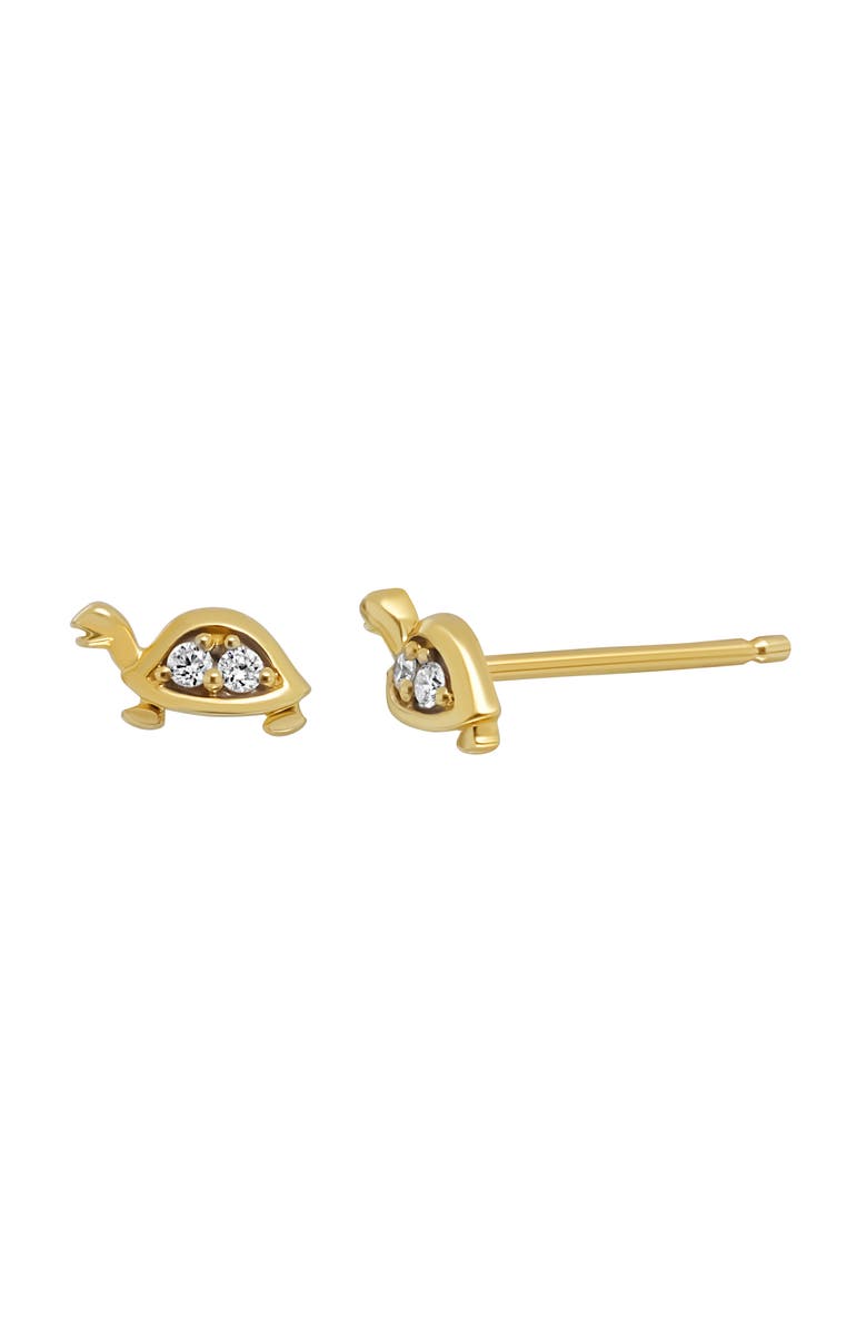 Bony Levy Icon Diamond Turtle Stud Earrings, Main, color, 18K Yellow Gold