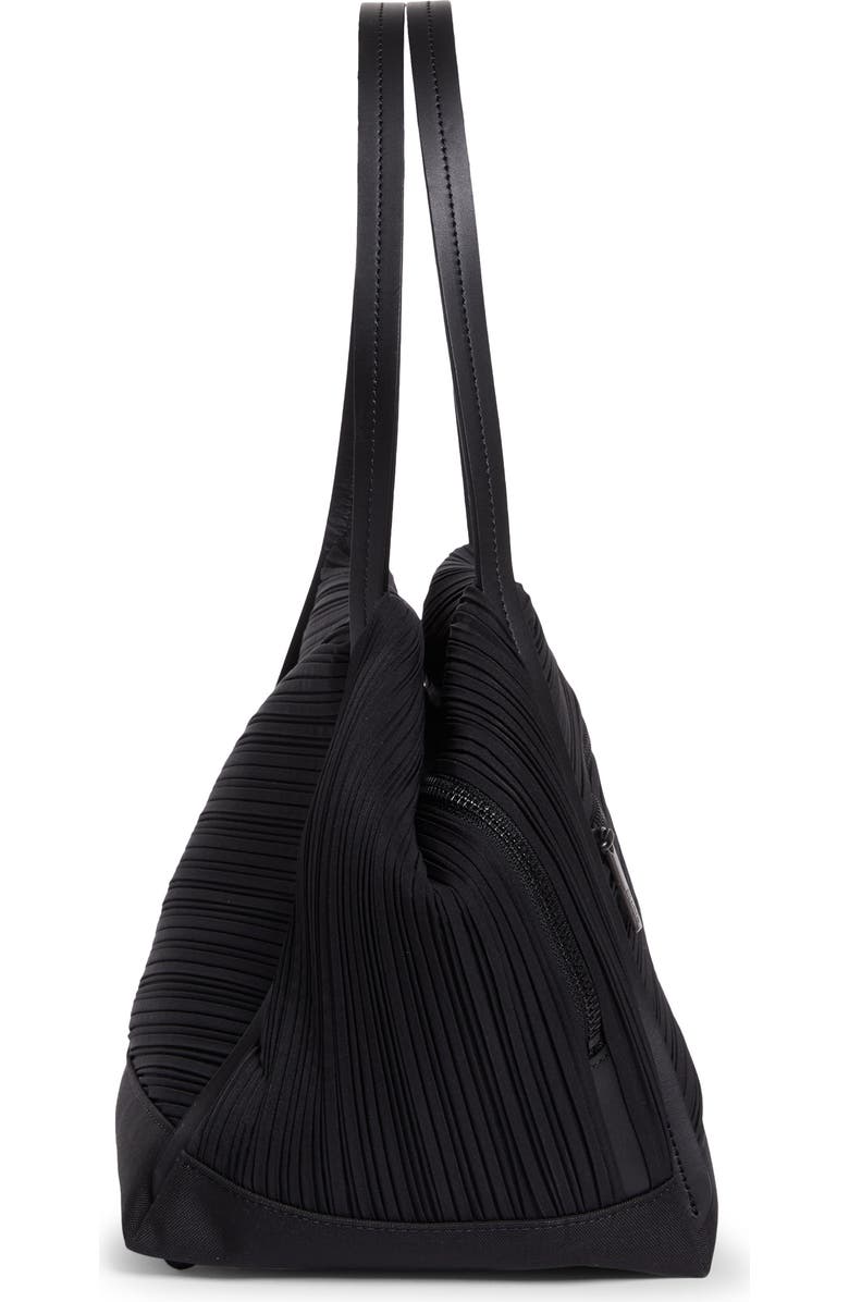 Pleats Please Issey Miyake Bias Pleated Handbag, Alternate, color, Black