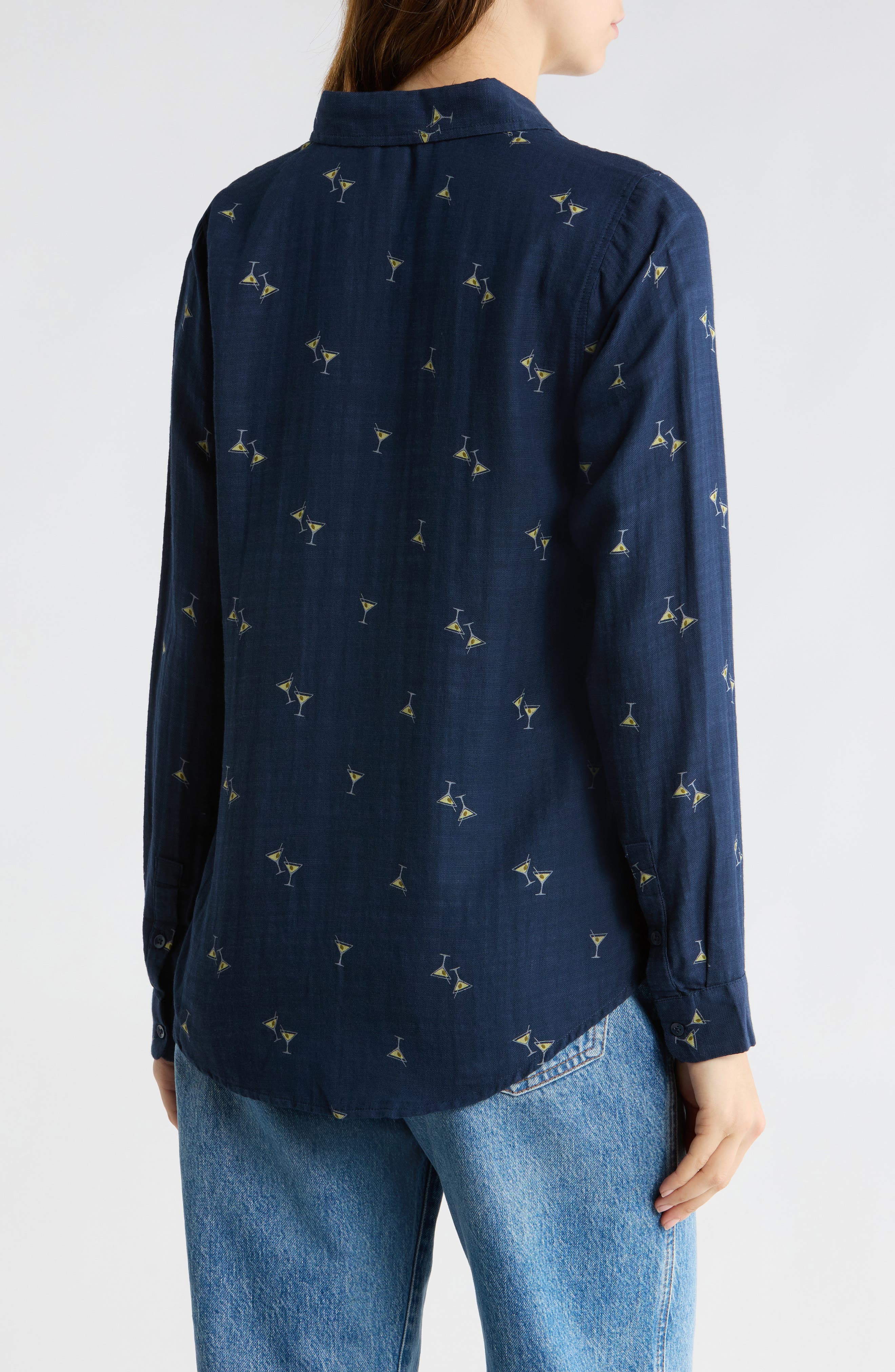 Heart Print Button-Up Shirt - image 2