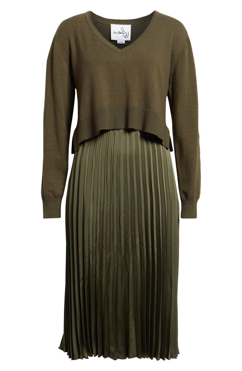 Sam Edelman Pleated Slipdress and Sweater Set, Alternate, color, 