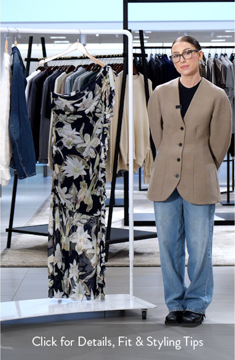 Drape Ruffle One-Shoulder Maxi Dress, sales video thumbnail